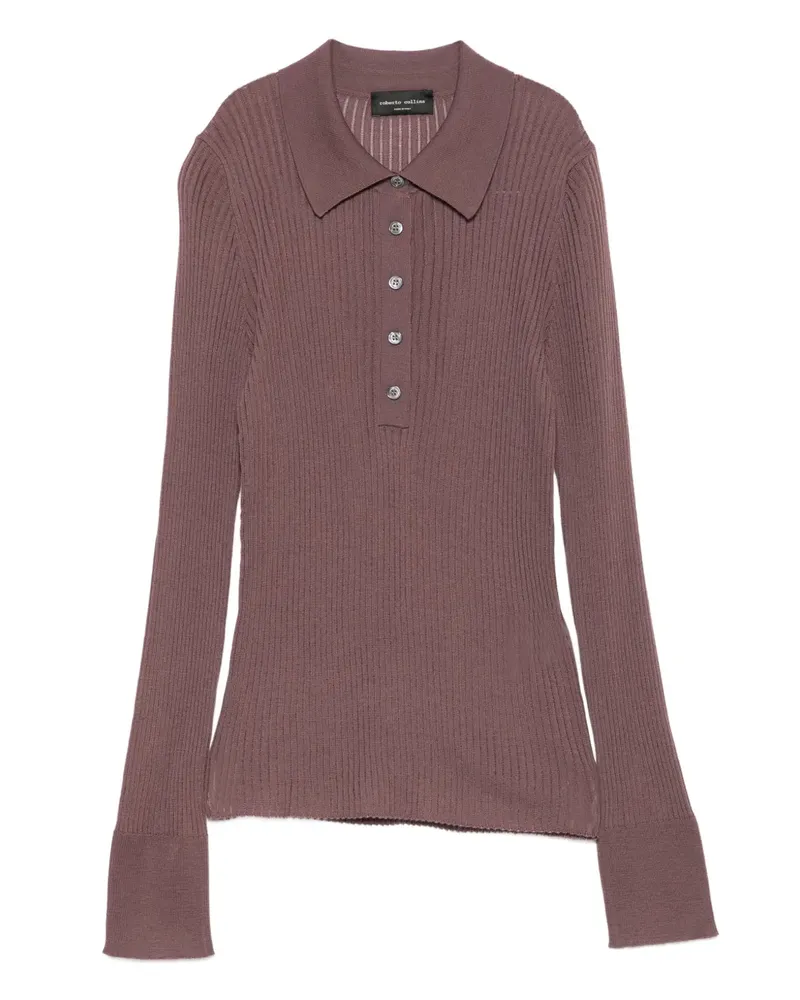Roberto Collina Geripptes Poloshirt - Rosa Rosa