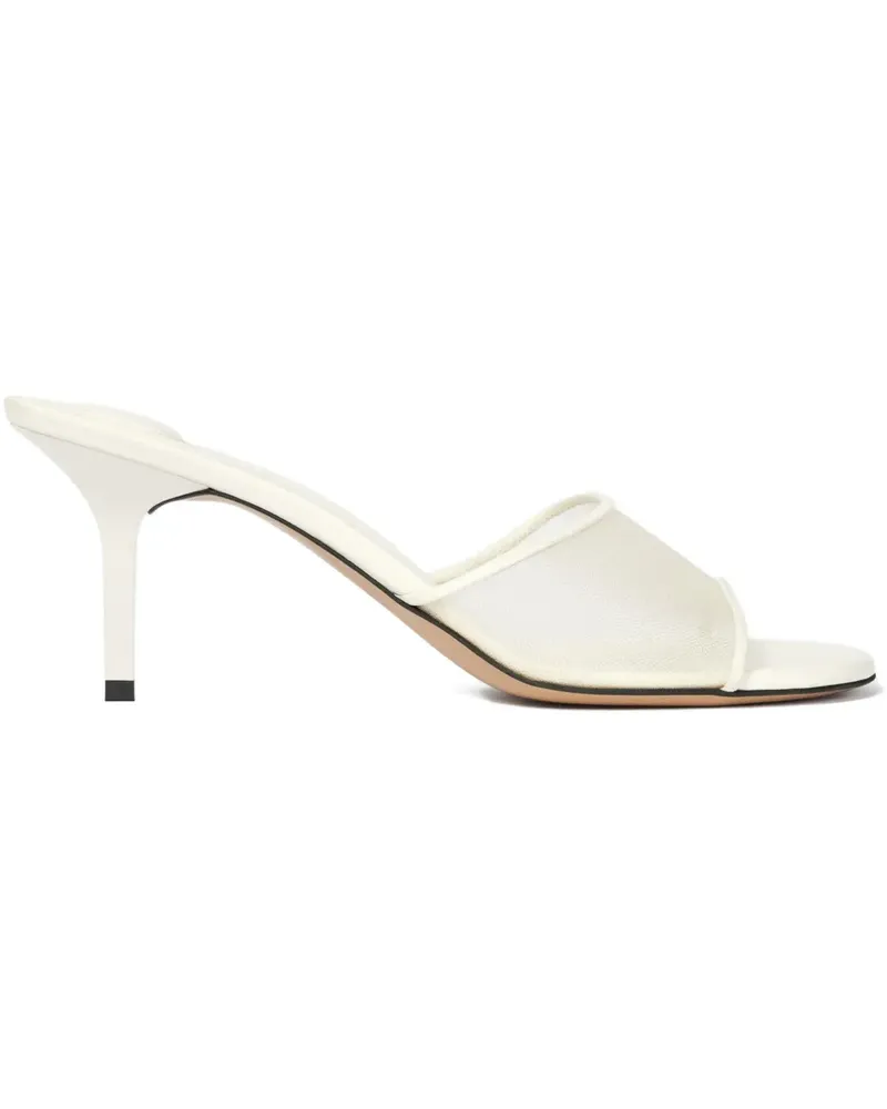Jacquemus mesh-panel stiletto-heel mules - Weiß Weiß