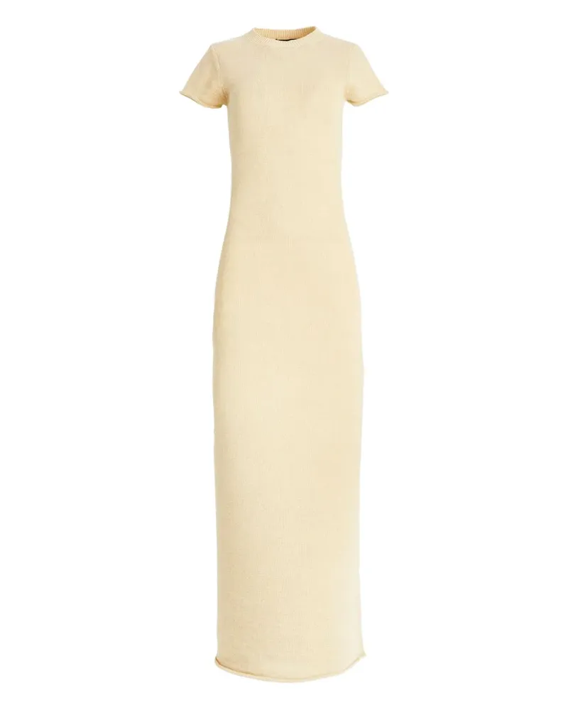 SER.O.YA Gestricktes Airess Maxikleid - Gelb Gelb