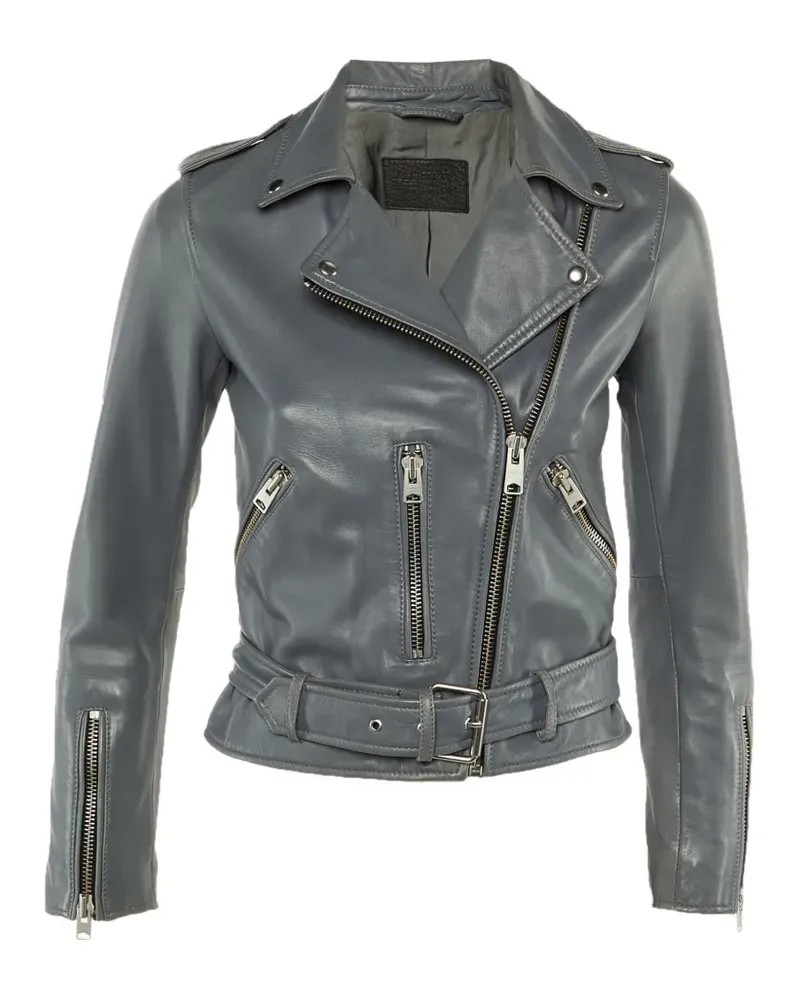 AllSaints Balfern leather jacket - Grau Grau
