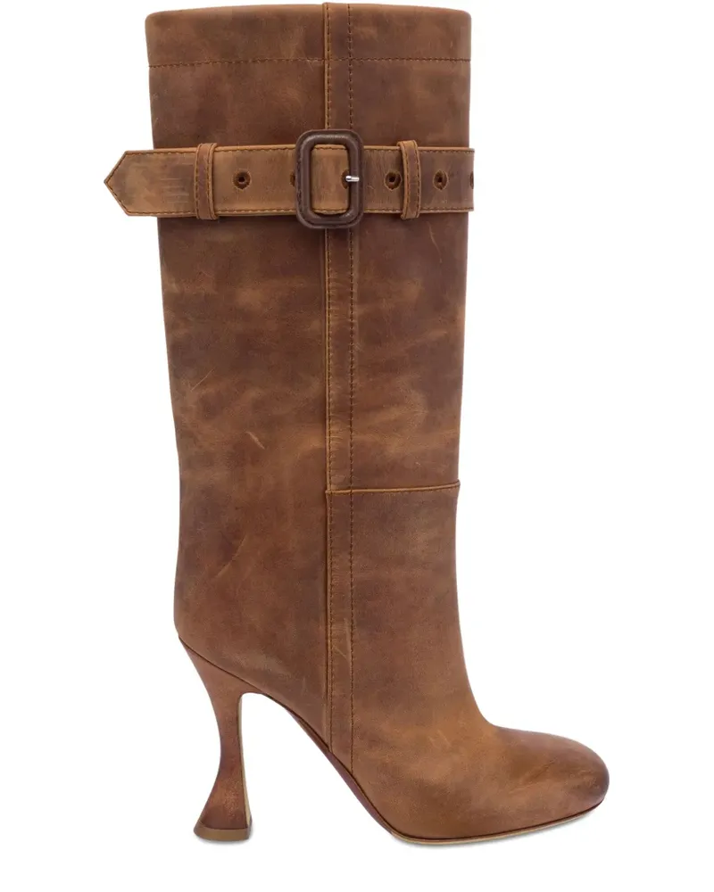 Moschino Bikerstiefel aus Wildleder - Braun Braun