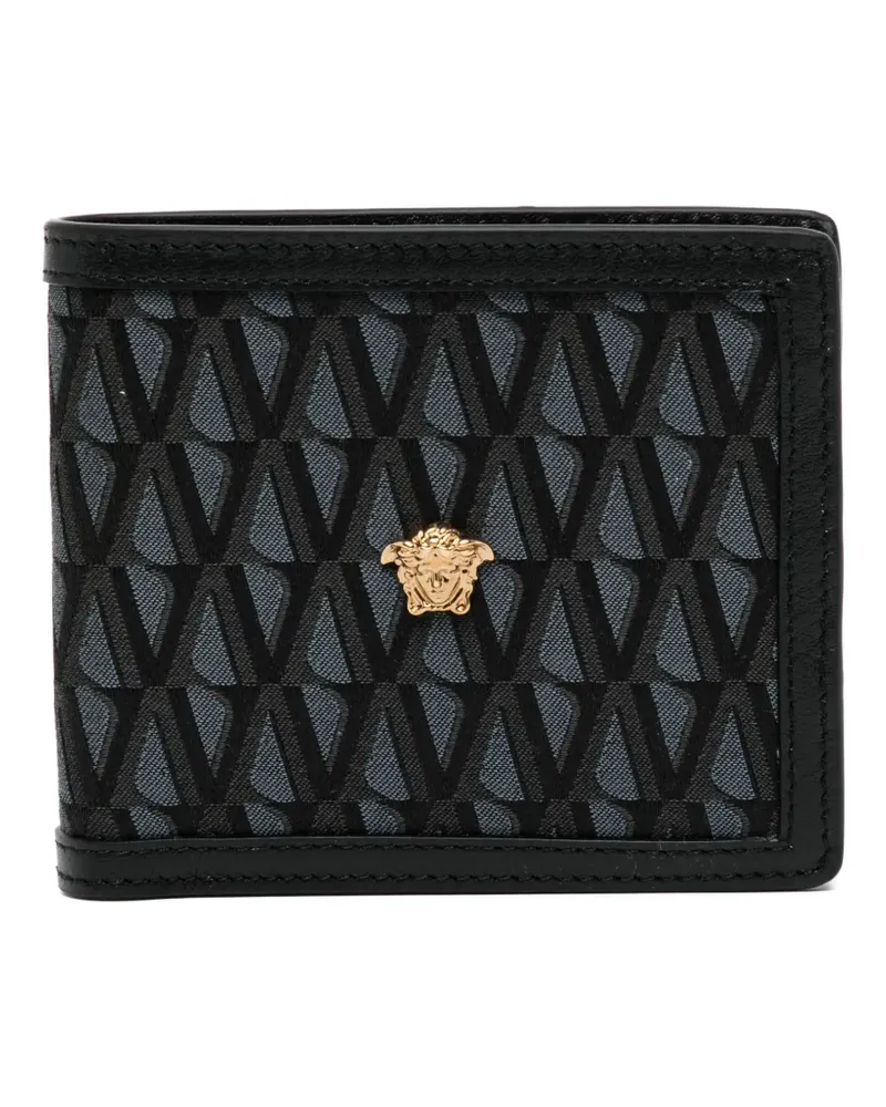 Versace logo wallet - Schwarz Schwarz