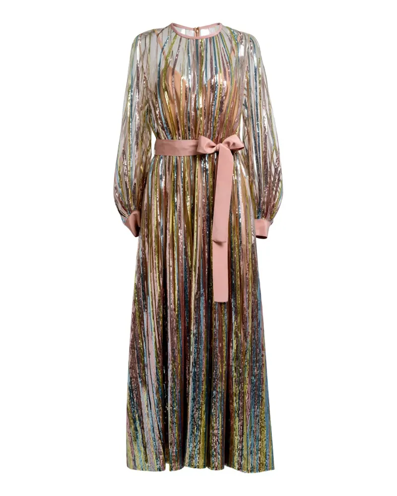 Elie Saab sequin-embroidered tulle dress - Rosa Rosa