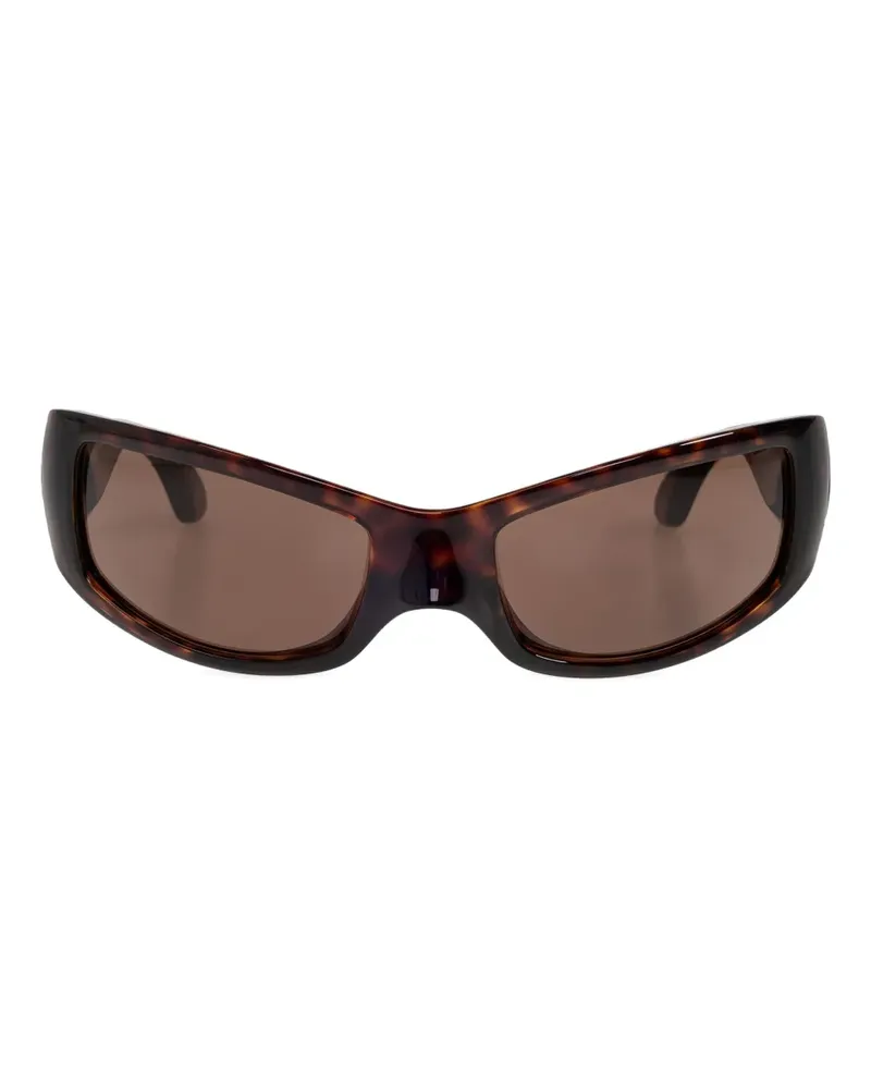 Balenciaga Sonnenbrille mit geometrischem Gestell - Braun Braun