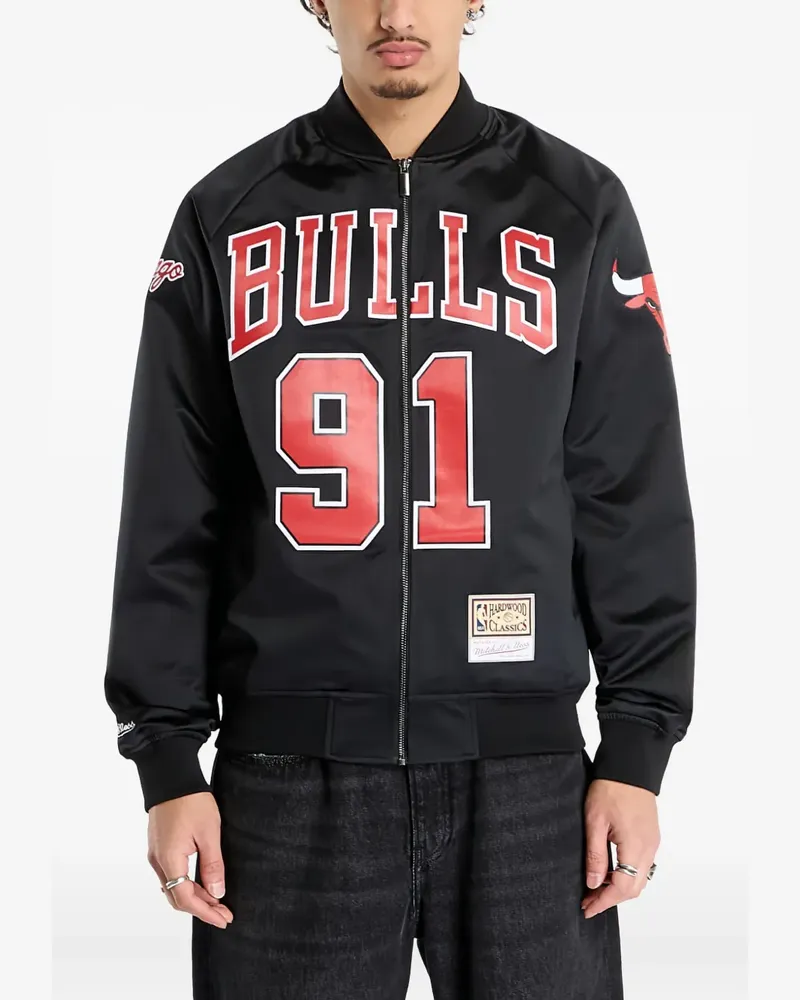 Mitchell & Ness Dennis Rodman Chicago Bulls Jacke - Schwarz Schwarz