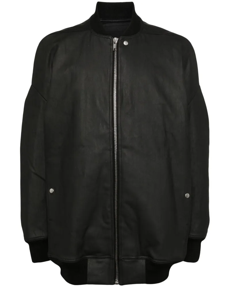 Rick Owens Lange Bomberjacke - Schwarz Schwarz
