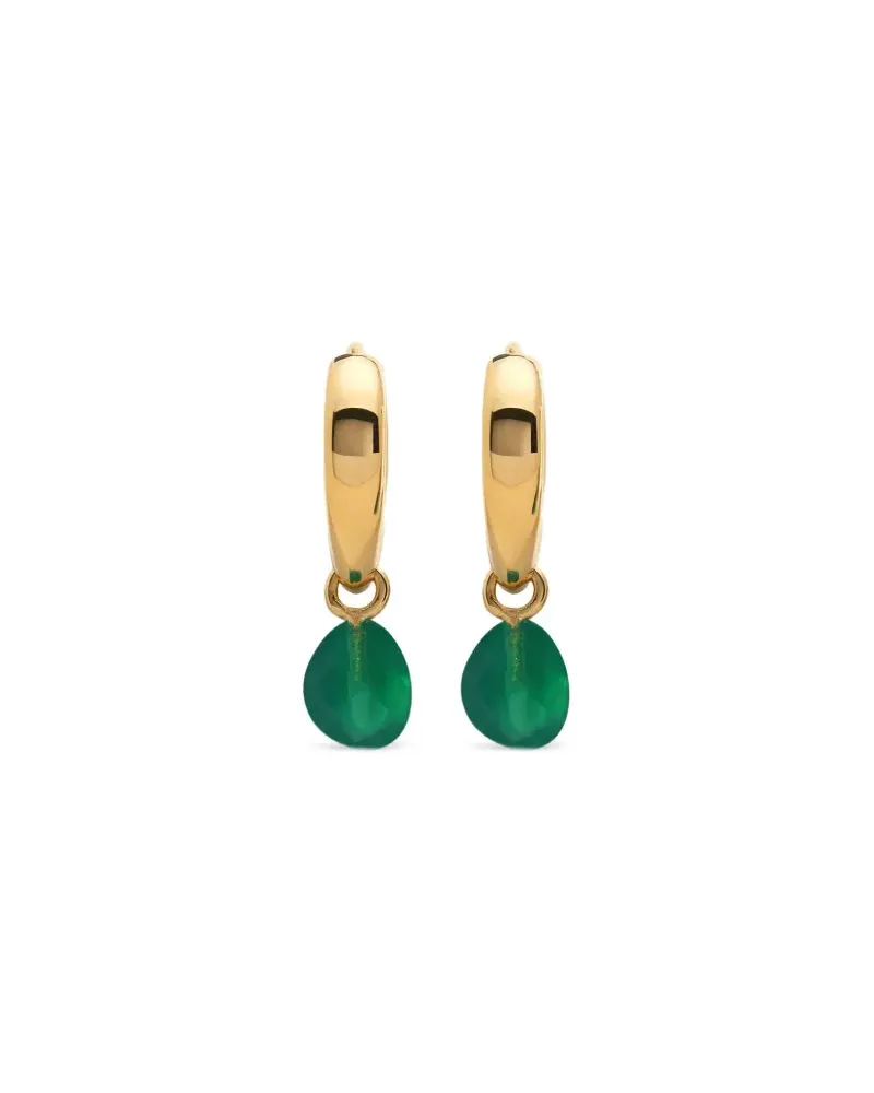 Monica Vinader Rio Ohrringe mit Onyx-Anhänger - Gold Gold