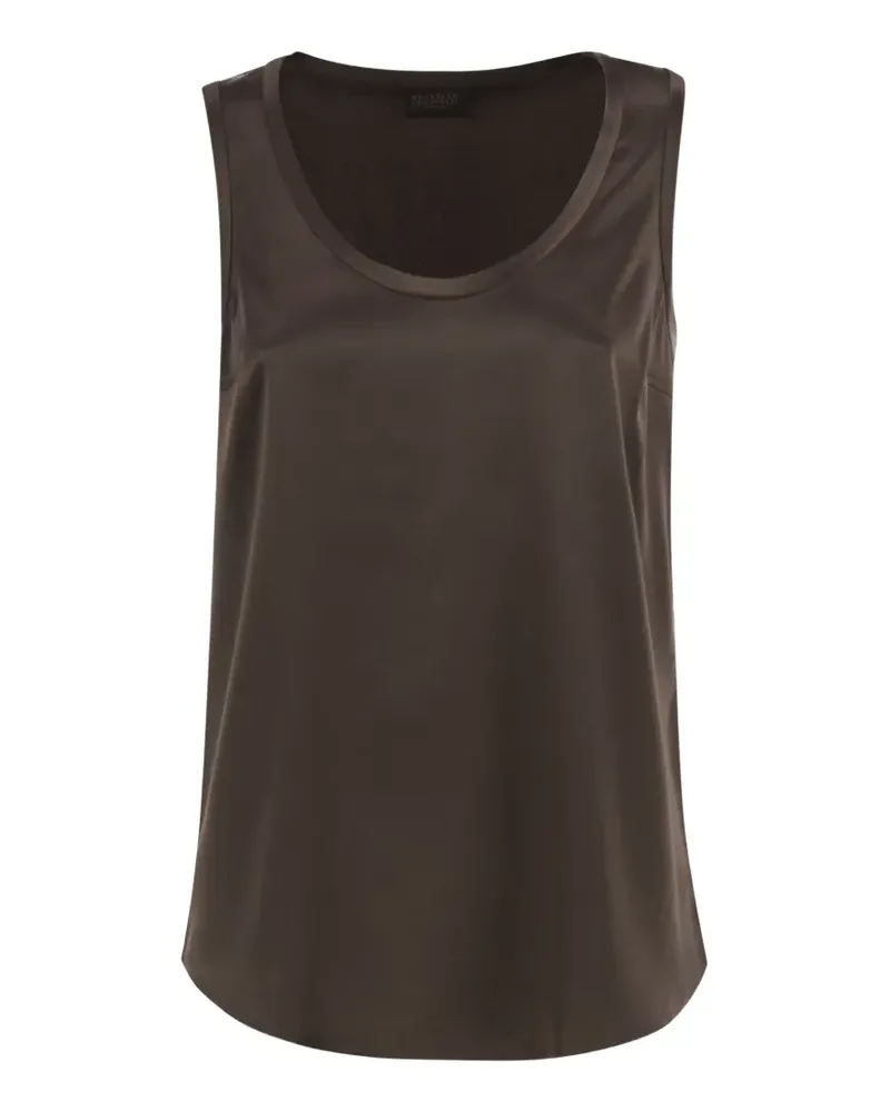Brunello Cucinelli reversible silk-satin top - Braun Braun