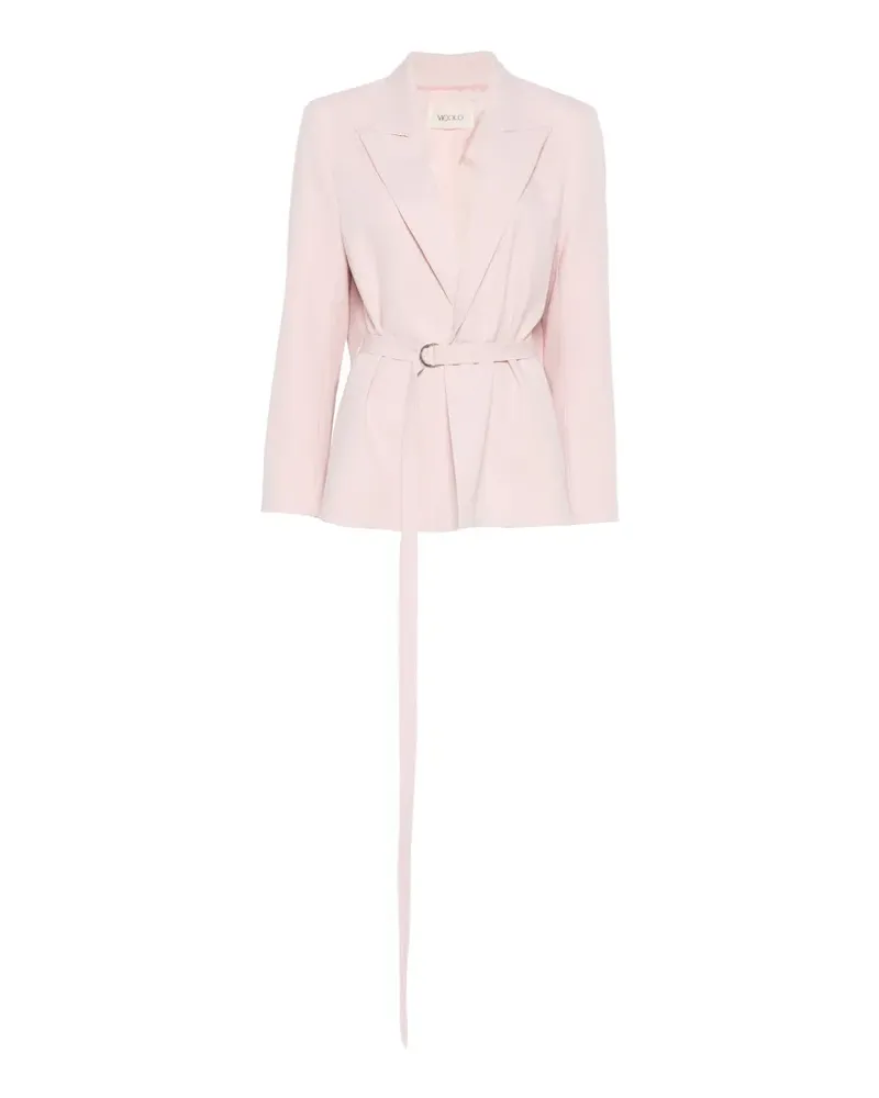 VICOLO belted peak-lapel blazer - Rosa Rosa