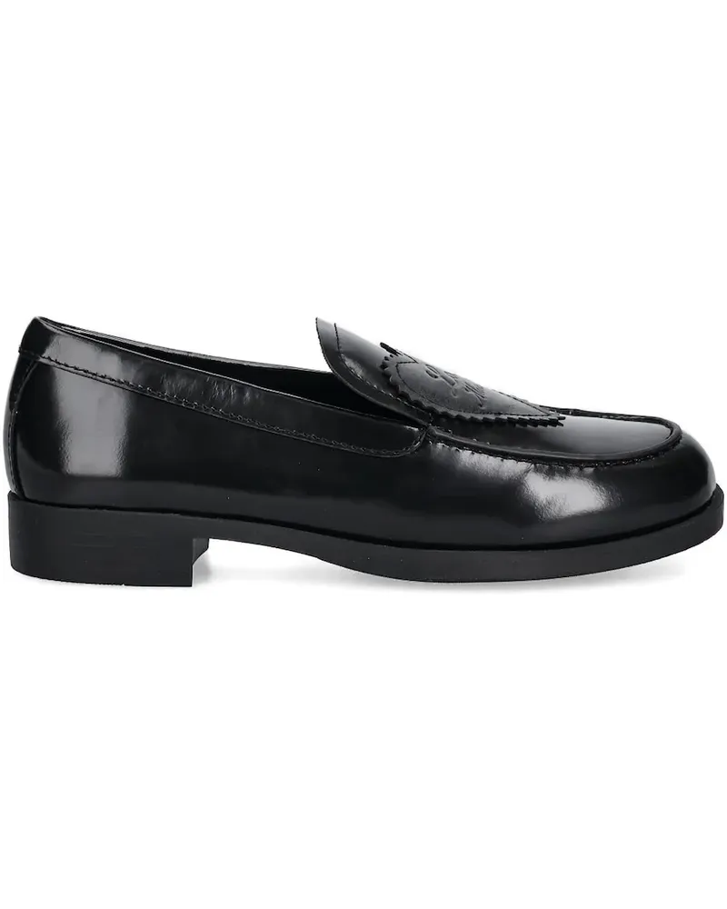 Moschino Loafer mit Herz-Logo - Schwarz Schwarz