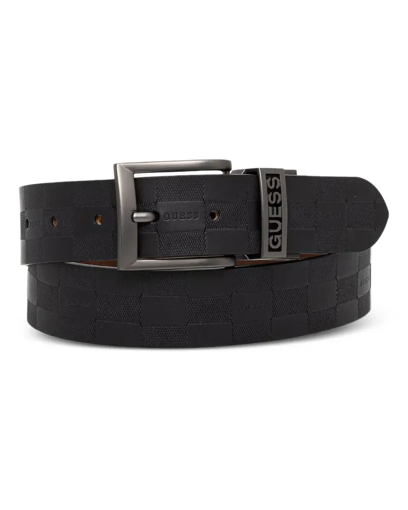 Guess Wendbarer Gürtel mit Logo - Schwarz Schwarz