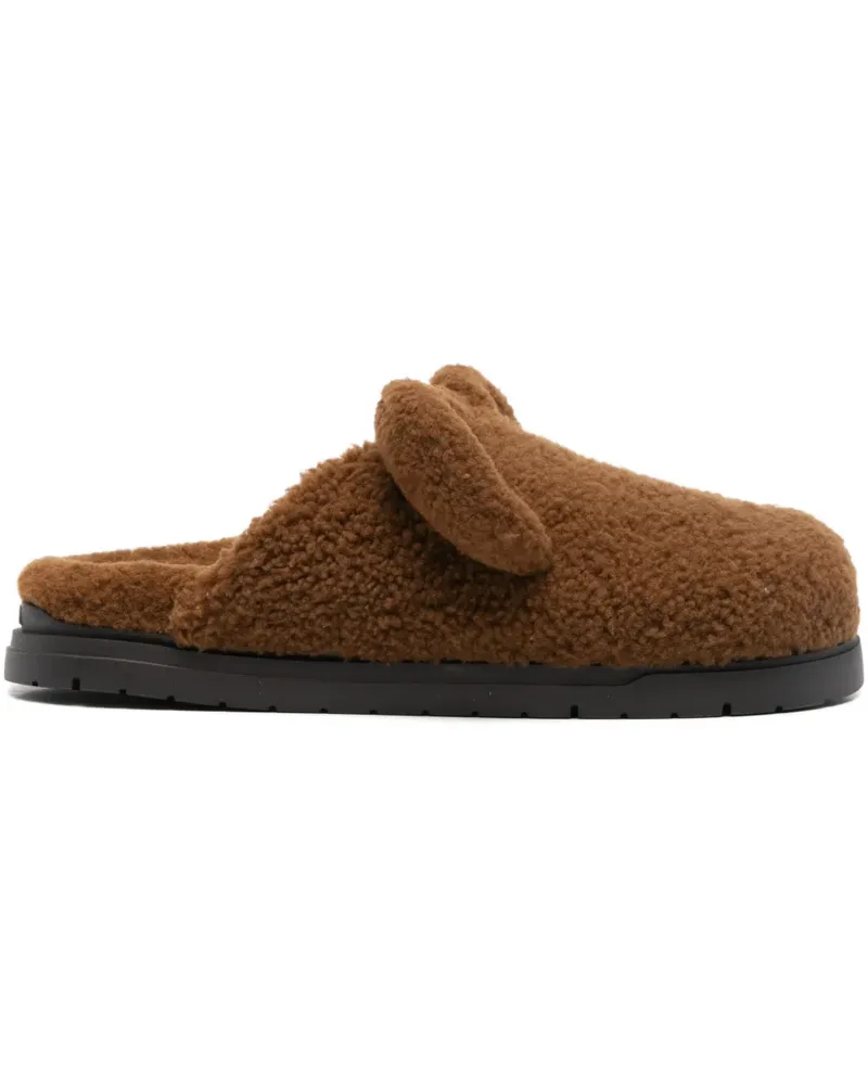 Fendi Mules mit Shearling - Braun Braun