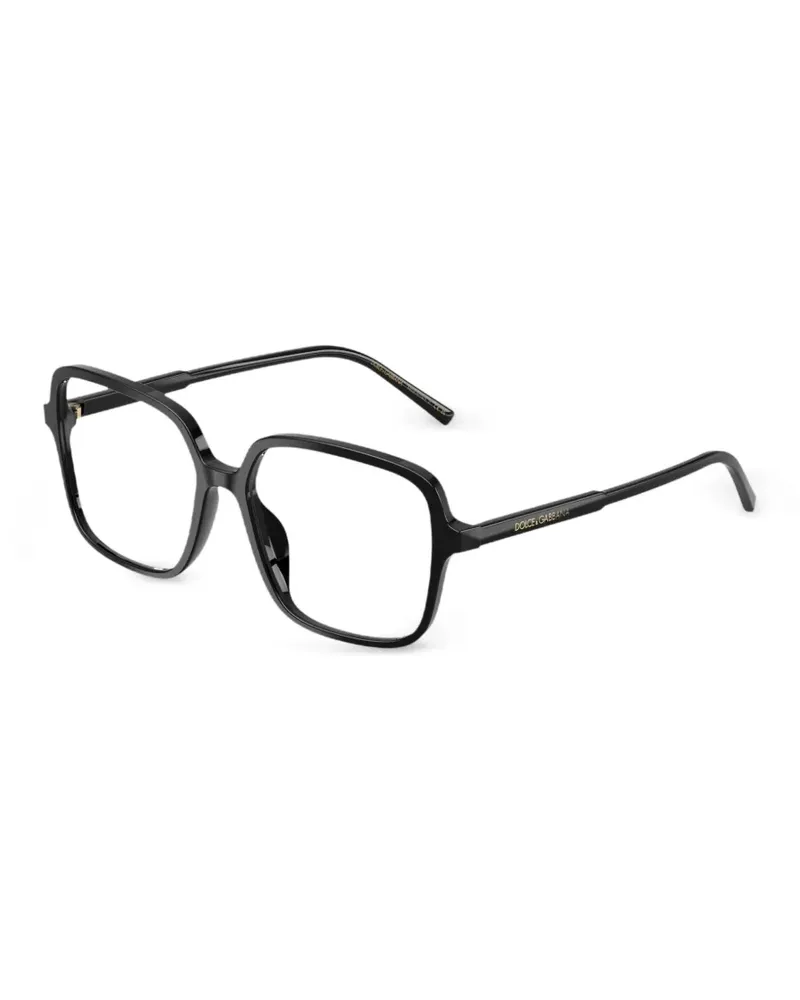 Dolce & Gabbana Brille mit eckigem Gestell - Schwarz Schwarz