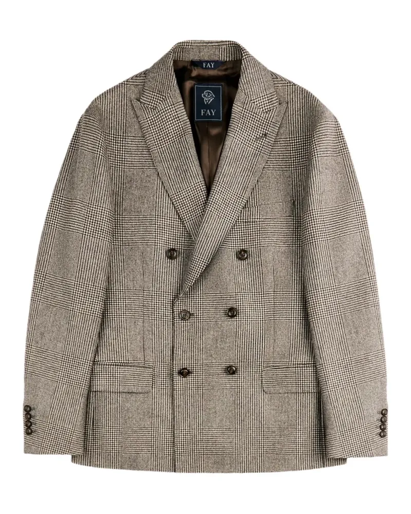 Fay Blazer mit Prince of Wales-Karomuster - Nude Nude