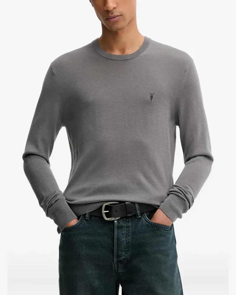 AllSaints Mode logo-detail pullover - Grau Grau
