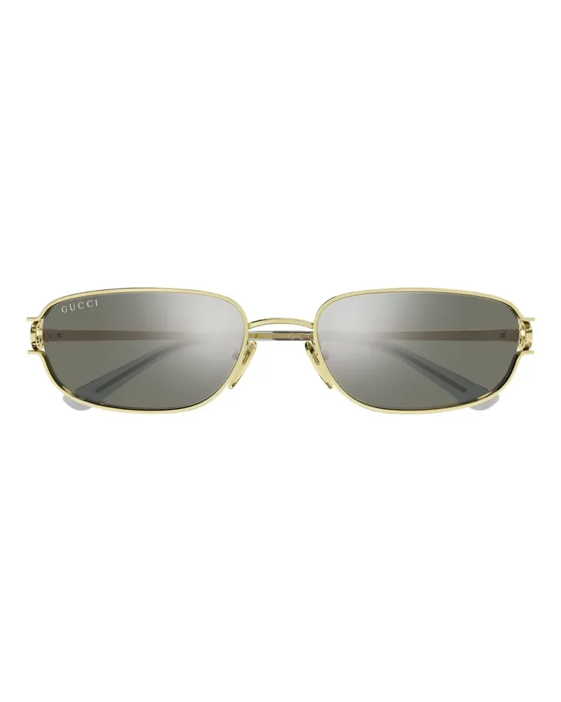 Gucci Sonnenbrille mit eckigem Gestell - Gold Gold
