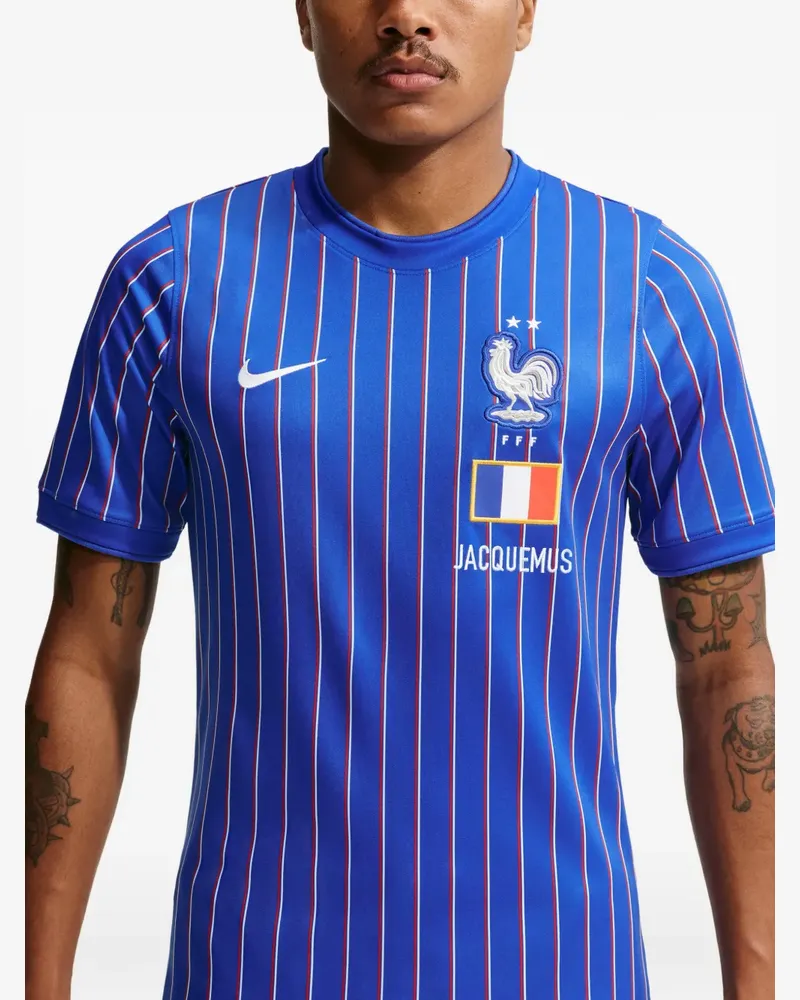 Nike x France x Jacquemus gestreiftes Les Bleus T-Shirt - Blau Blau