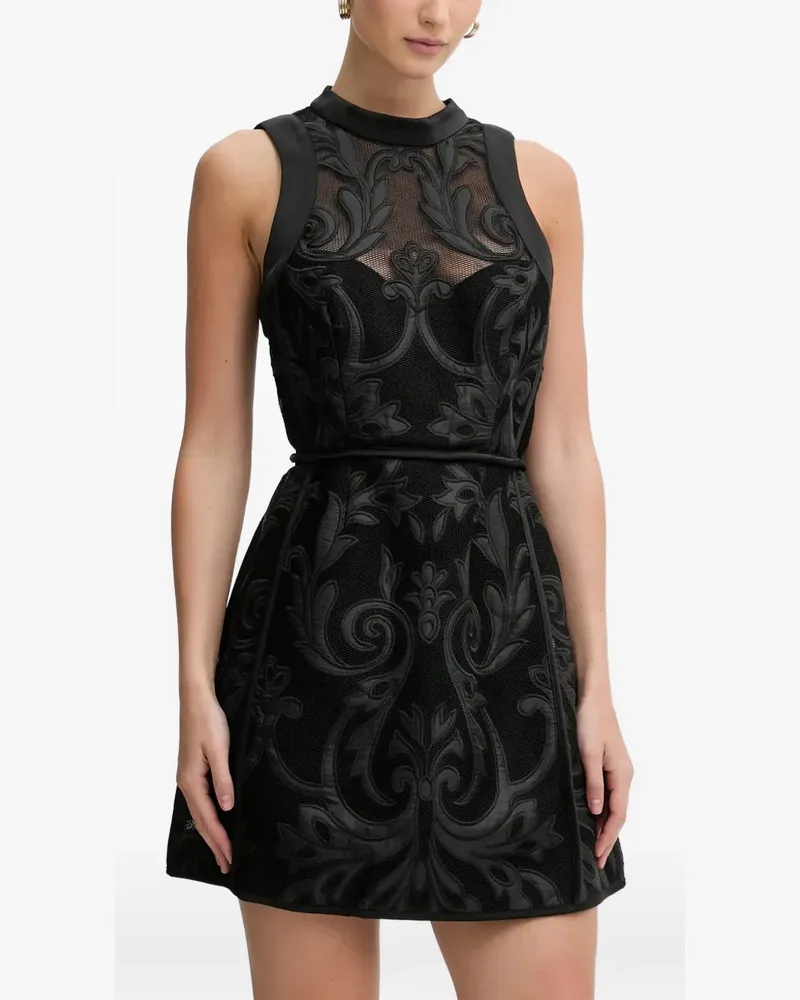 Bardot Relia Hourglass Kleid mit Stehkragen - Schwarz Schwarz