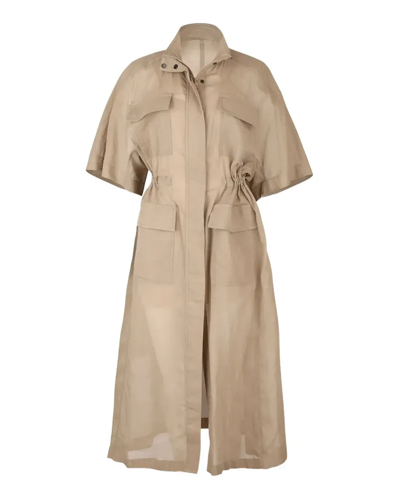Brunello Cucinelli Midikleid im Utility-Look - Nude Nude