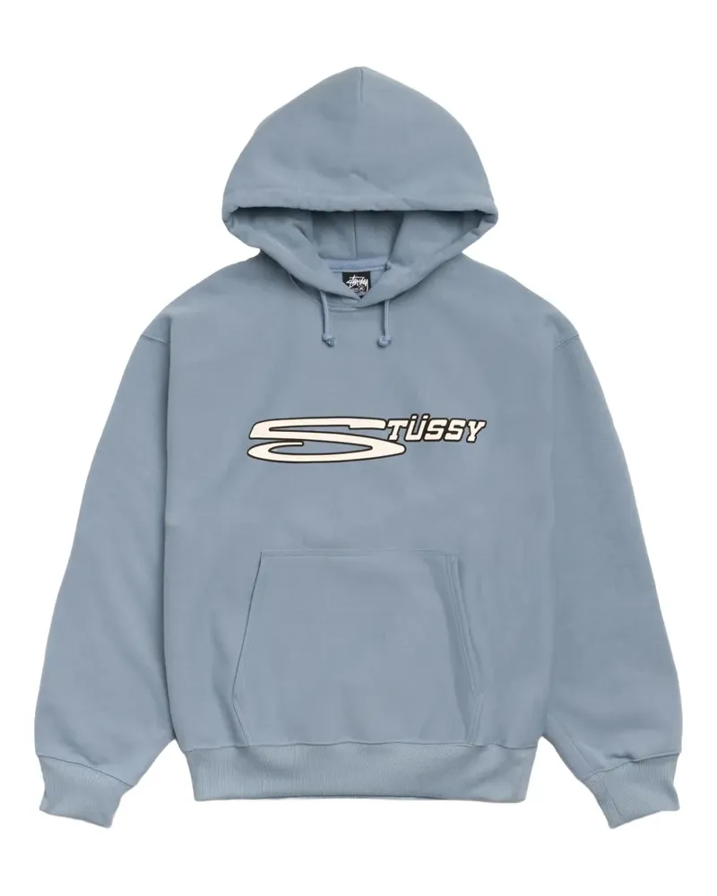 Stüssy Hoodie mit Logo-Print - Blau Blau