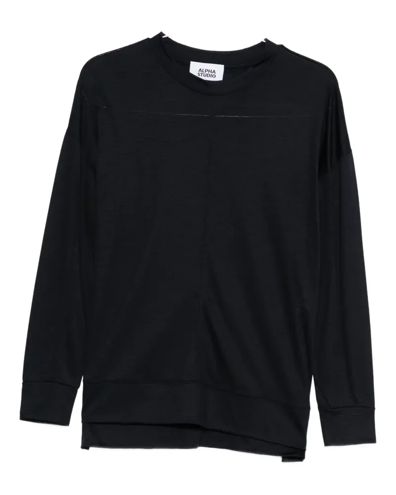 Alpha Studio panelled jersey - Schwarz Schwarz
