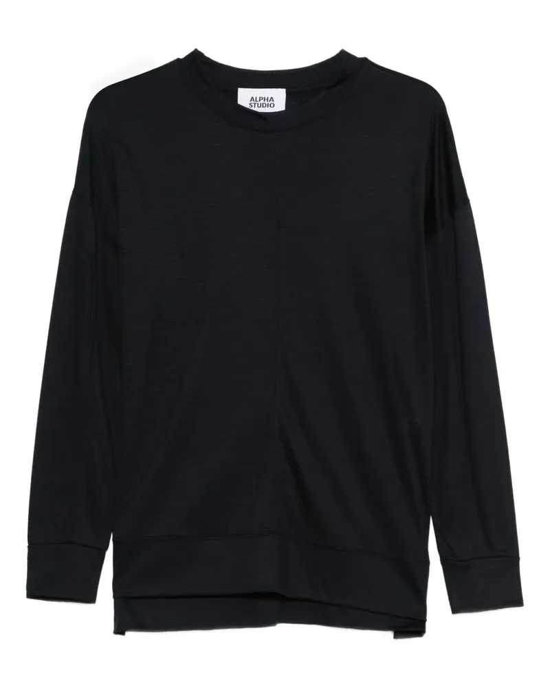 Alpha Studio panelled jersey - Schwarz Schwarz