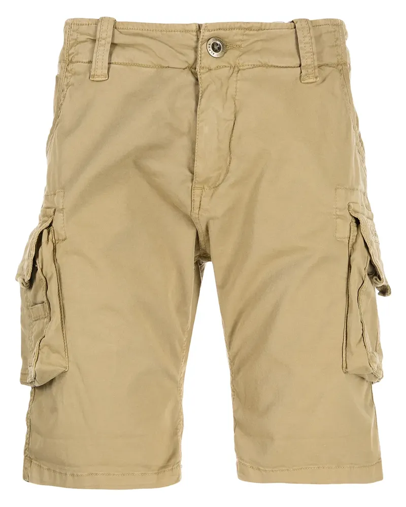 Alpha Industries Knielange Cargo-Shorts - Braun Braun