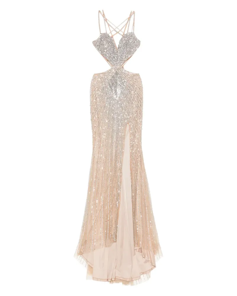 Holland & Holland Verziertes Maxikleid - Nude Nude