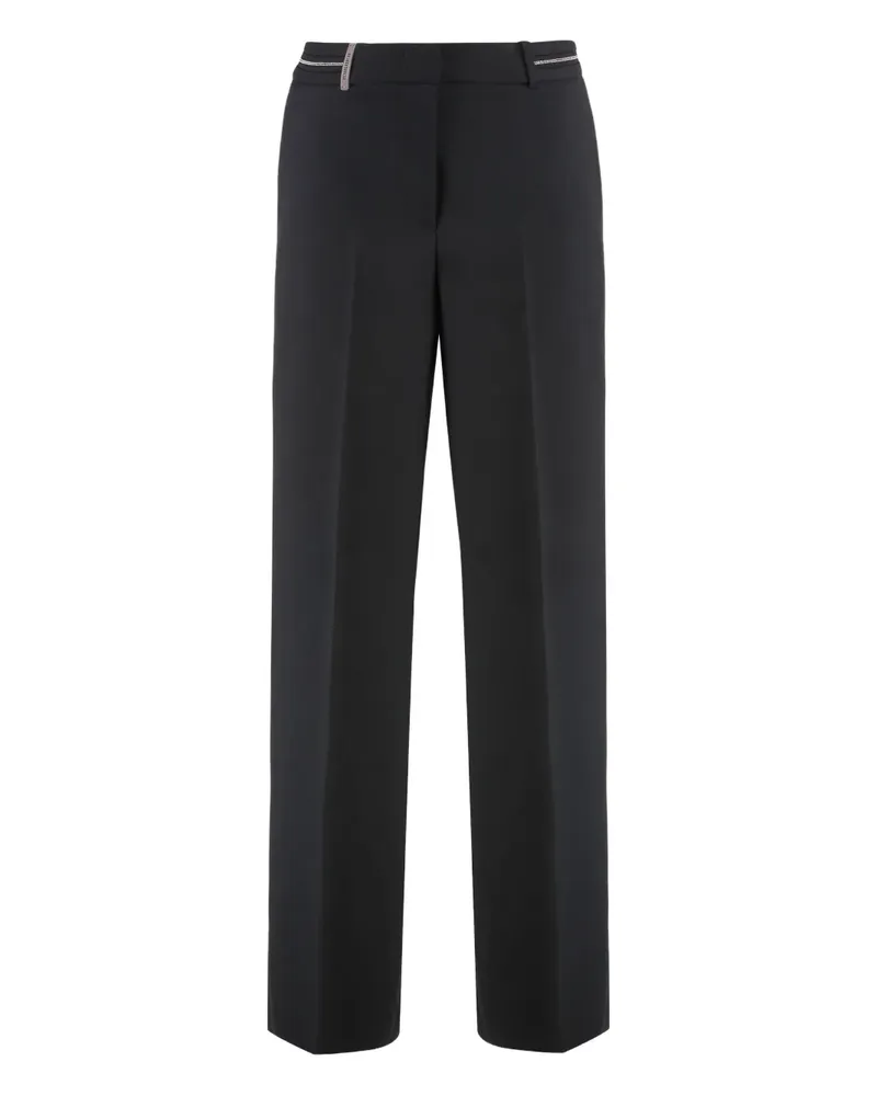 Peserico Verzierte Hose - Schwarz Schwarz
