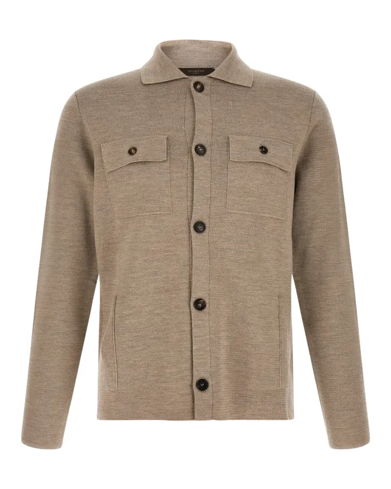 Zanone Saharan Cardigan mit Klappentasche - Nude Nude