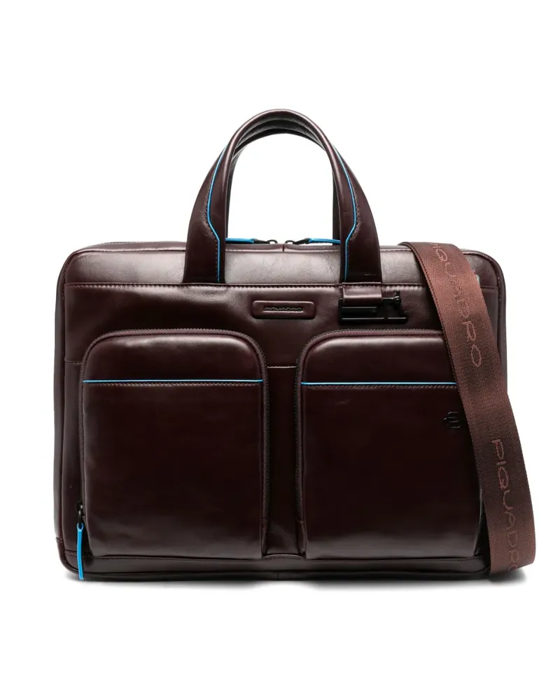 Piquadro Laptoptasche mit Kontrastfutter - Braun Braun