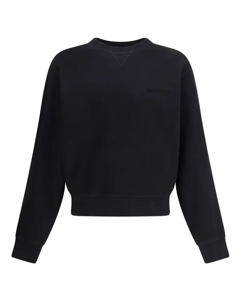 Dsquared2 Rundhals-Sweatshirt mit geripptem Saum - Schwarz Schwarz
