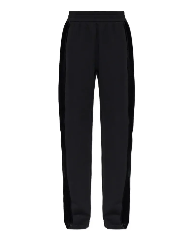 Emporio Armani Jogginghose mit Chenille-Streifen Travel Essential - Schwarz Schwarz