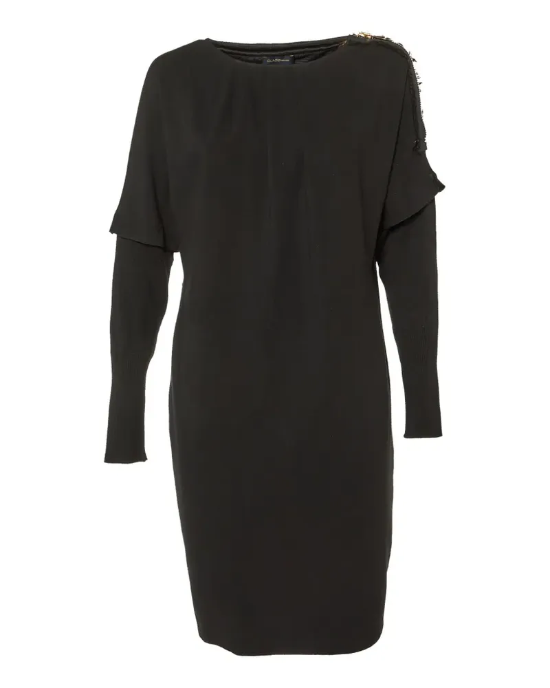 Roberto Cavalli long-sleeved midi dress - Schwarz Schwarz