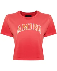 Amiri T-Shirt mit Logo-Stickerei Rot