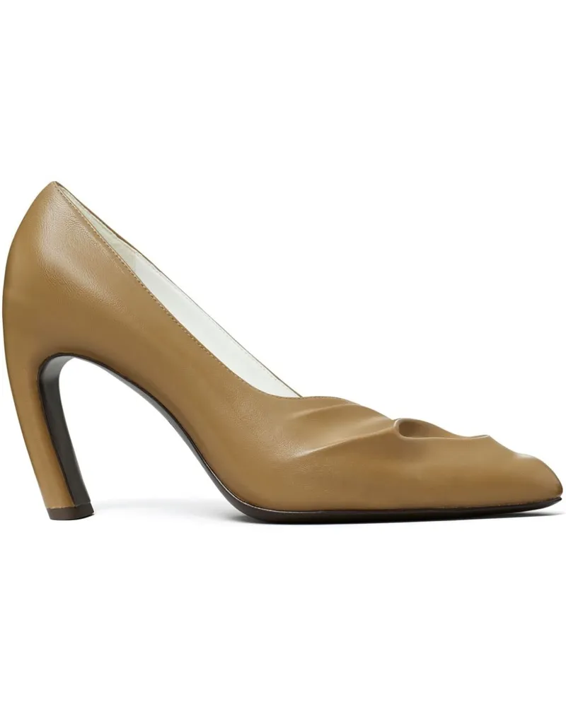 Tory Burch Skulpturale Peeptoe-Pumps 90mm - Braun Braun