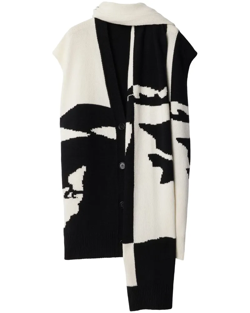 Burberry Cape mit Ritteremblem - Schwarz Schwarz