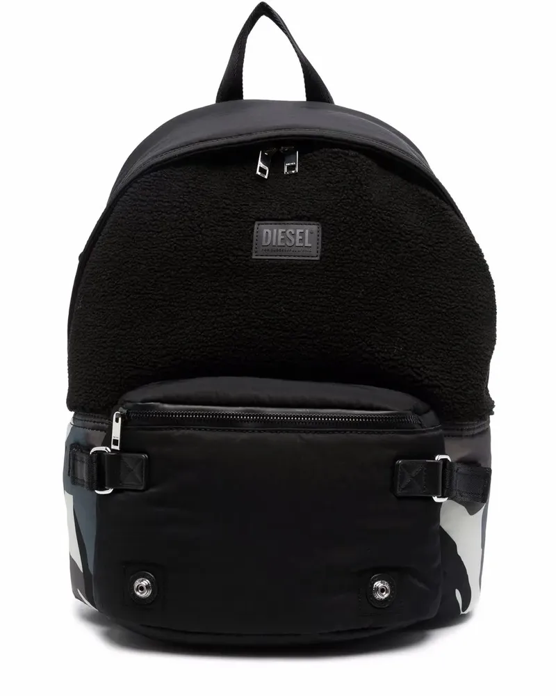 Diesel Rucksack mit Logo-Patch - Schwarz Schwarz