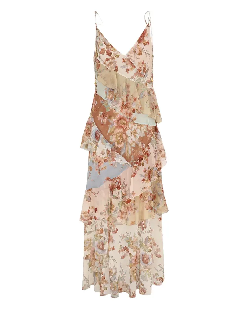Zimmermann Kleid mit Blumen-Print - Nude Nude