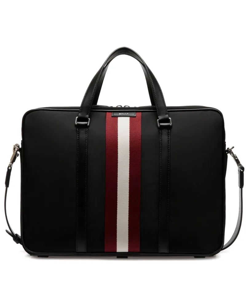 Bally Laptoptasche mit Logo-Patch - Schwarz Schwarz