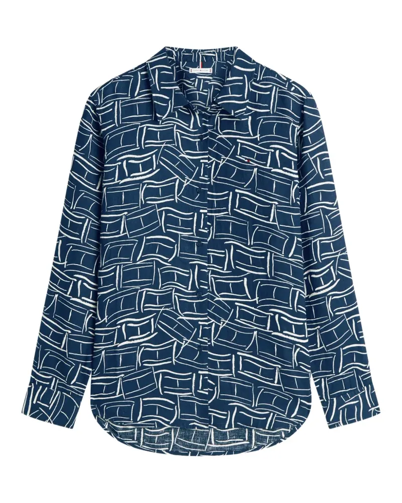 Tommy Hilfiger patterned buttoned shirt - Blau Blau
