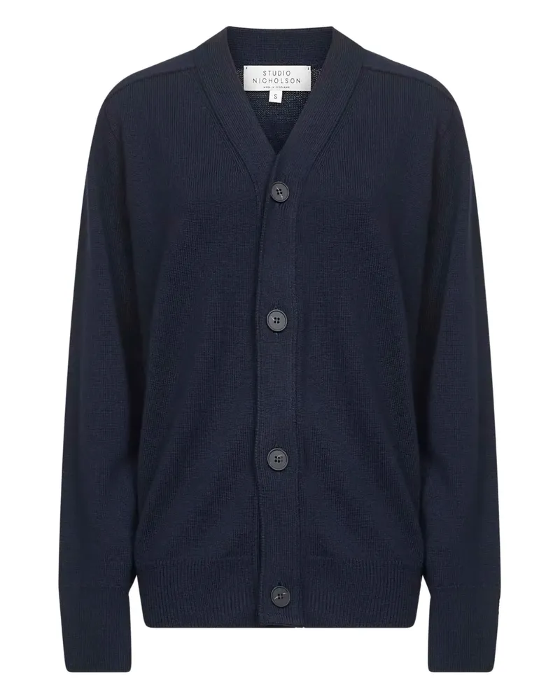 Studio Nicholson Conan V-neck cardigan - Blau Blau