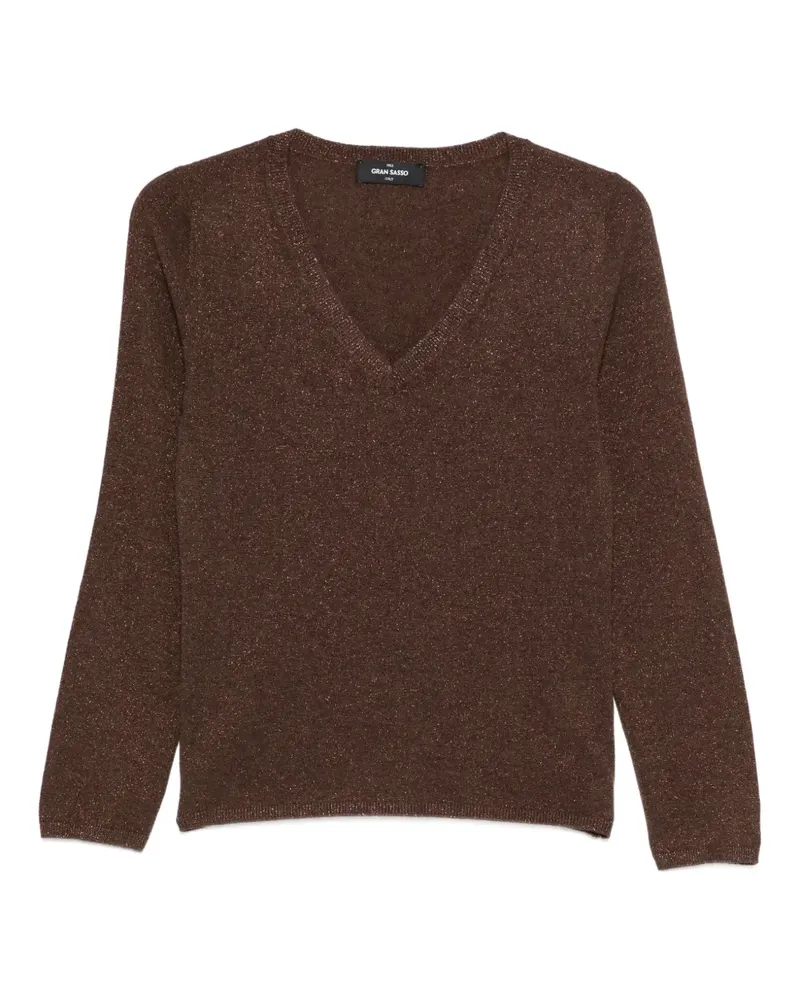 Gran Sasso Pullover mit V-Ausschnitt - Braun Braun