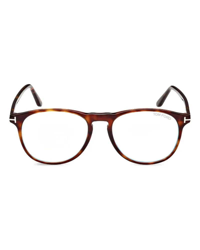 Tom Ford Brille mit rundem Gestell - Braun Braun