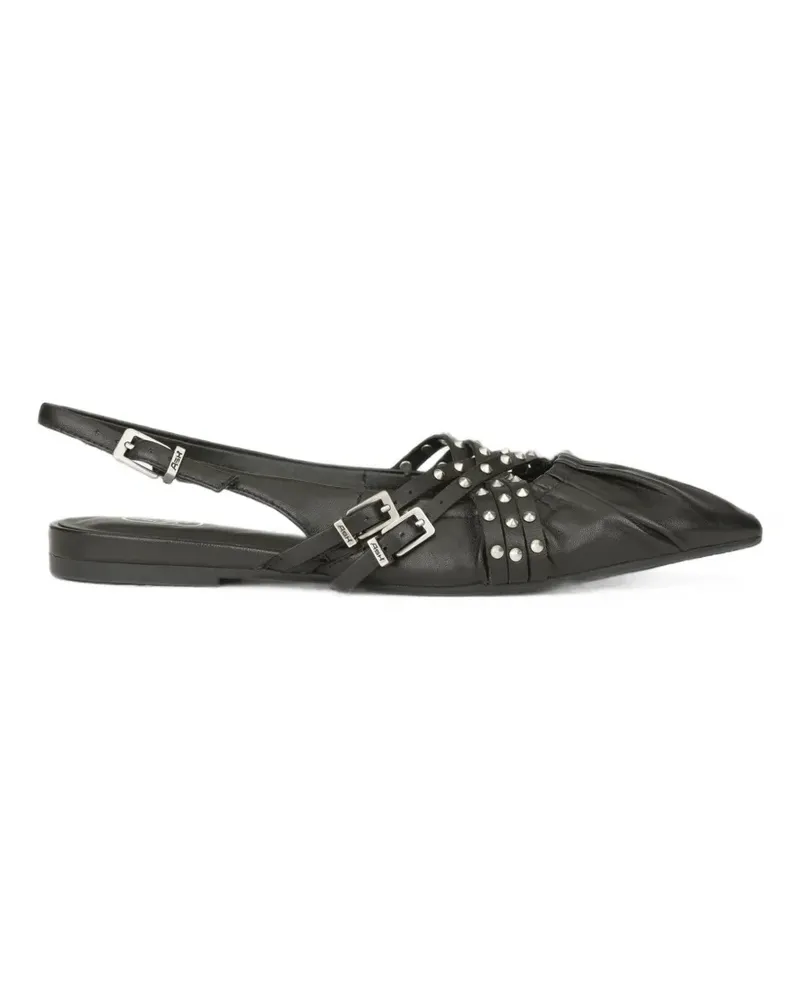 ash Bianca Ballerinas mit Nieten - Schwarz Schwarz