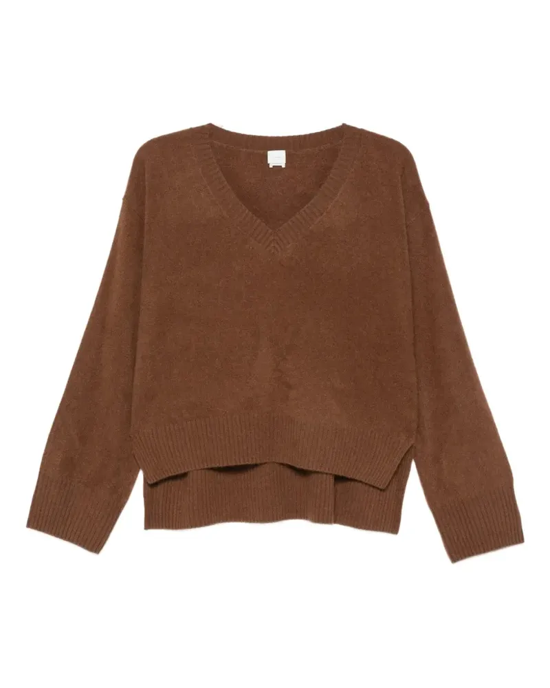C.T.plage Pullover mit V-Ausschnitt - Braun Braun