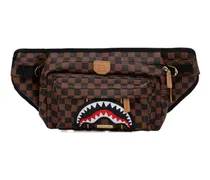 Gürteltasche mit Karomuster - Braun