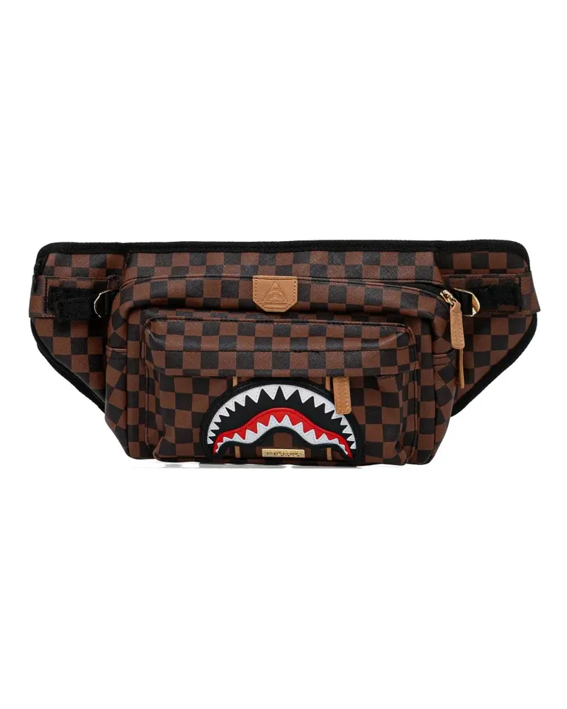 Sprayground Gürteltasche mit Karomuster - Braun Braun