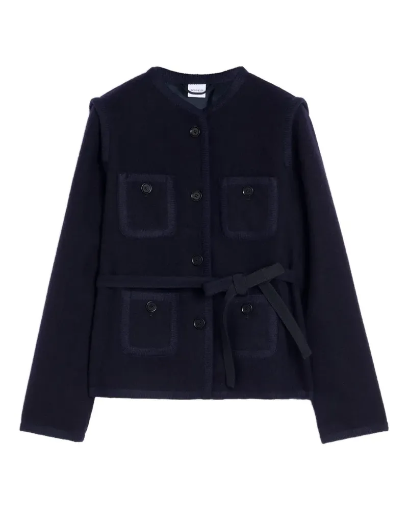 ASPESI Jacke mit Gürtel - Blau Blau