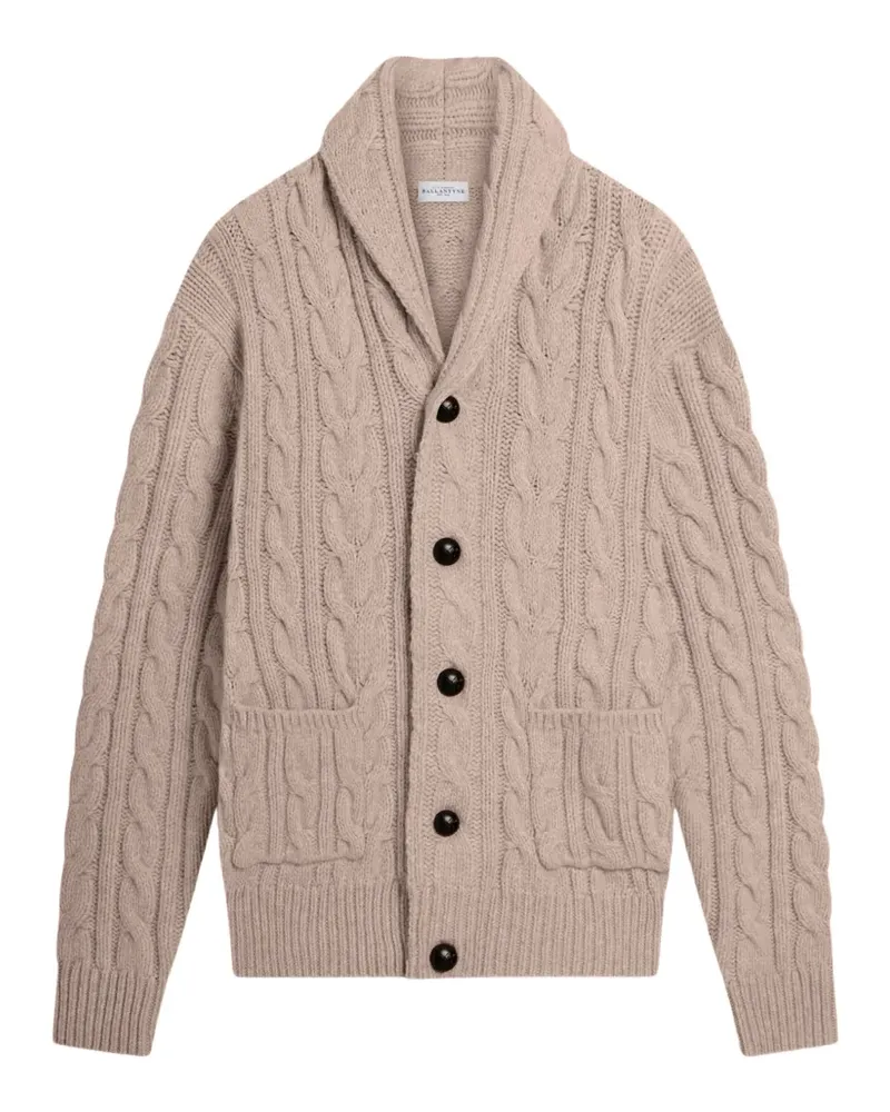 Ballantyne Cardigan mit Zopfmuster - Nude Nude